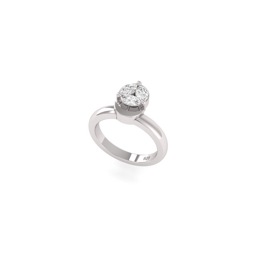 Luna Solitaire Moissanite Ring