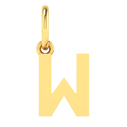 W Alphabet Charm