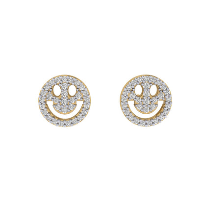Smiley Moissanite Studs