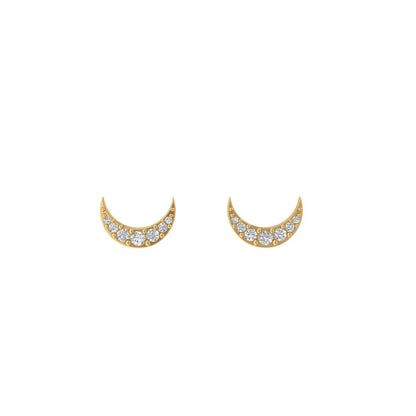 Moon Moissanite Studs