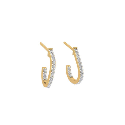 Wave Moissanite Huggies