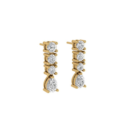 Della Moissanite Dangle Earrings