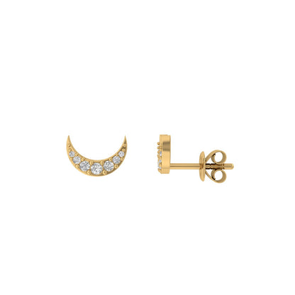 Moon Moissanite Studs