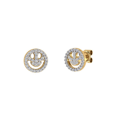 Smiley Moissanite Studs