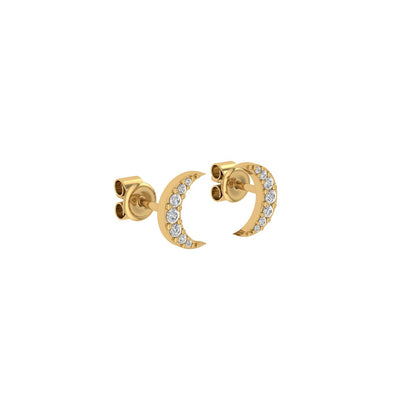 Moon Moissanite Studs