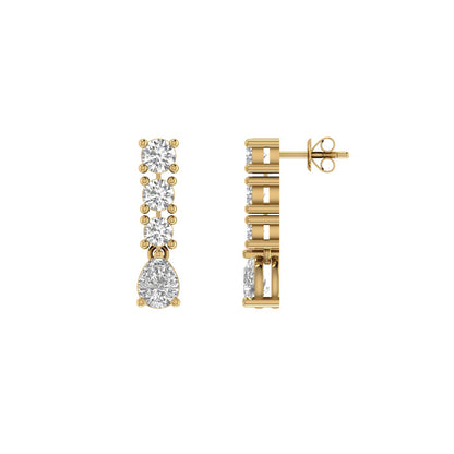 Della Moissanite Dangle Earrings