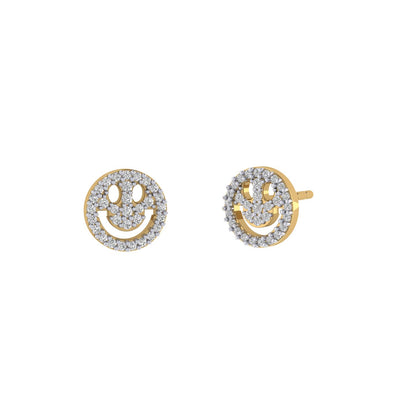 Smiley Moissanite Studs