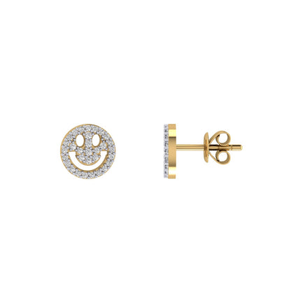 Smiley Moissanite Studs