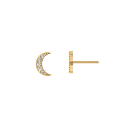 Moon Moissanite Studs