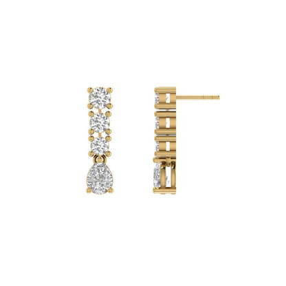 Della Moissanite Dangle Earrings