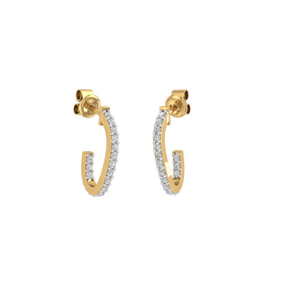 Wave Moissanite Huggies