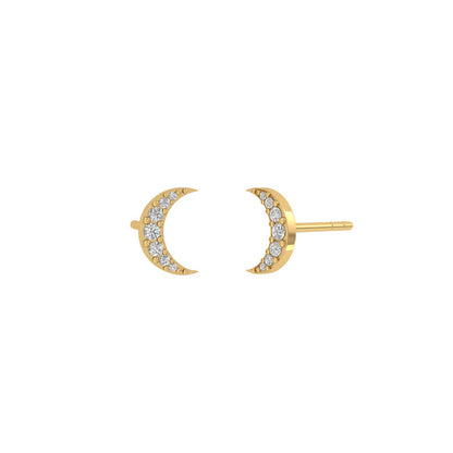 Moon Moissanite Studs