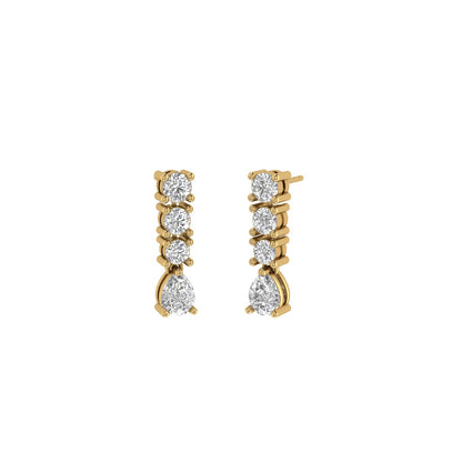 Della Moissanite Dangle Earrings