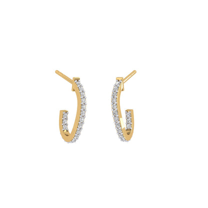Wave Moissanite Huggies