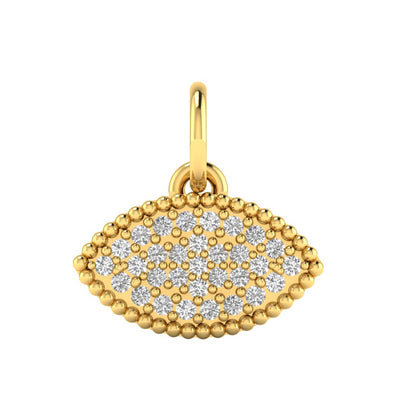 Evil eye moissanite charm