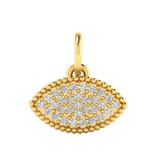 Evil eye moissanite charm