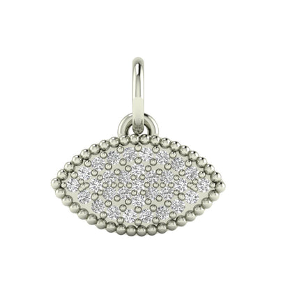 Evil eye moissanite charm