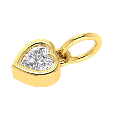 Heart solitaire charm