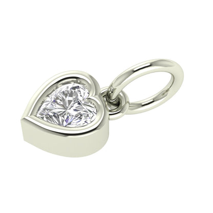 Heart solitaire charm