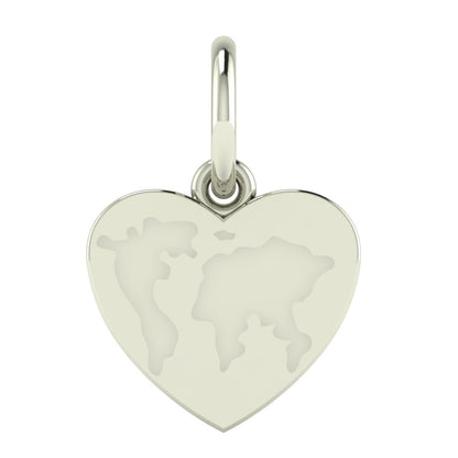 Heart map charm