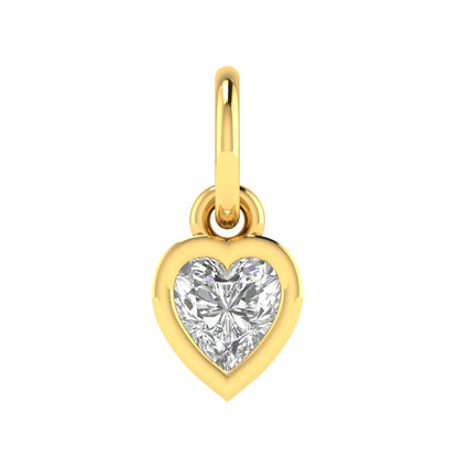 Heart solitaire charm