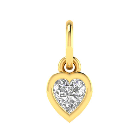 Heart solitaire charm