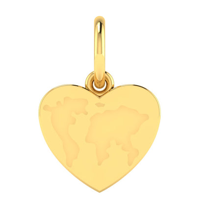 Heart map charm