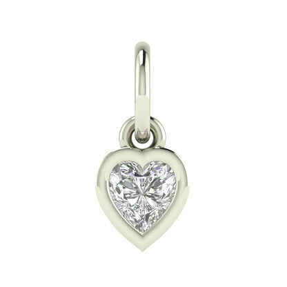Heart solitaire charm