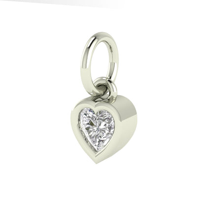 Heart solitaire charm