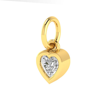 Heart solitaire charm
