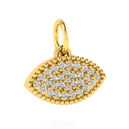 Evil eye moissanite charm