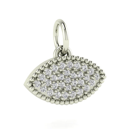 Evil eye moissanite charm