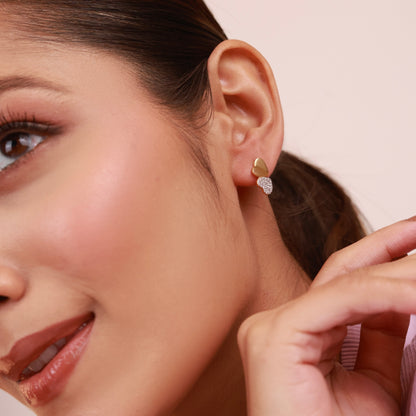 Double Love Moissanite Studs