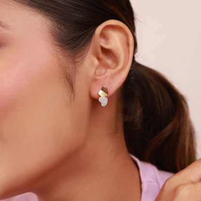Double Love Moissanite Studs