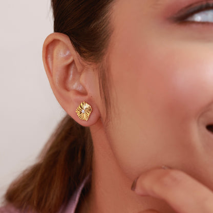 Mini Floral Swirl Earrings