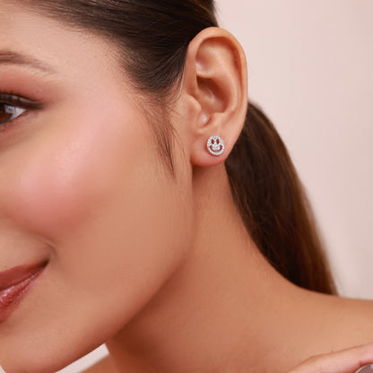 Smiley Moissanite Studs