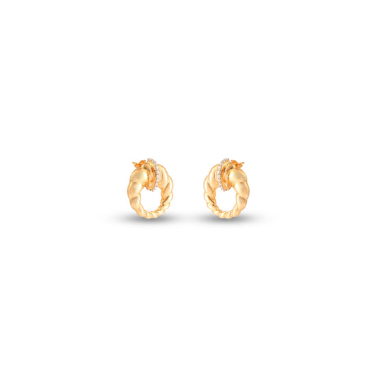 Mini Circle Swirl Earrings