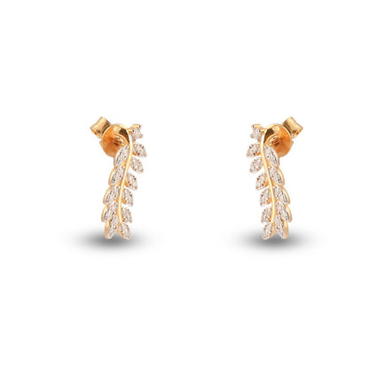 Leaf Moissanite Earrings