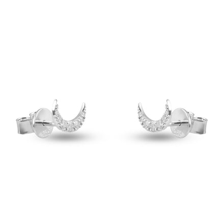 Moon Moissanite Studs