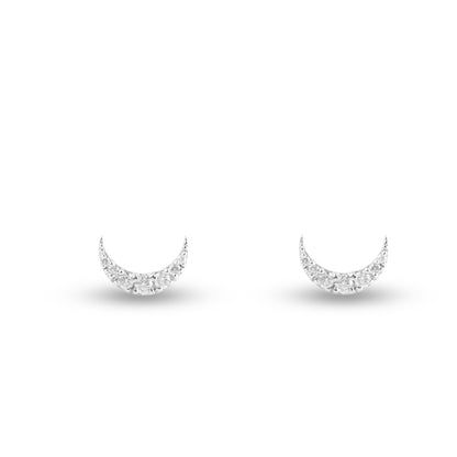 Moon Moissanite Studs