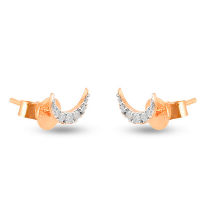 Moon Moissanite Studs
