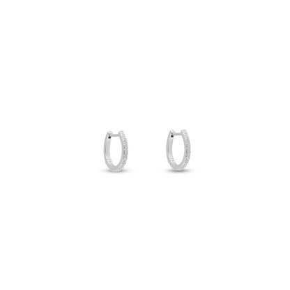Moissanite double hoops