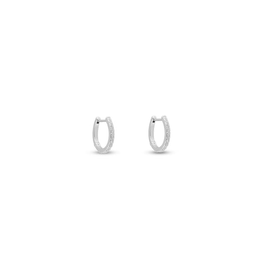 Moissanite double hoops