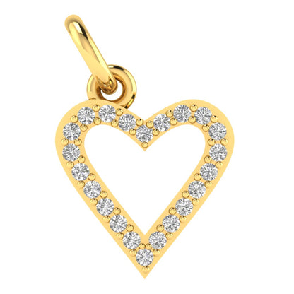 Heart moissanite charm
