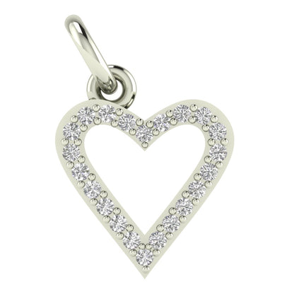 Heart moissanite charm