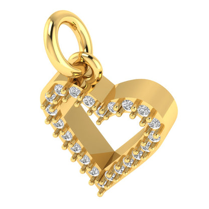 Heart moissanite charm