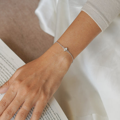 Solzen Pear Solitaire Moissanite Bracelet