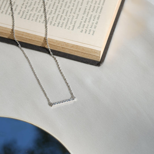 Line Round Moissanite Pendant