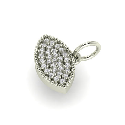 Evil eye moissanite charm