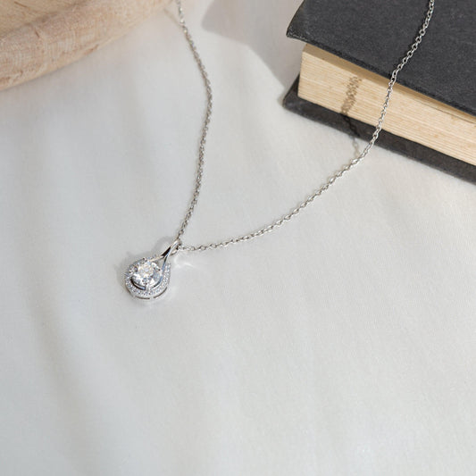 Pear Round Moissanite Pendant
